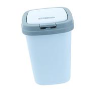 INOOMP Poubelle Plastique avec Couvercle à Bouton-poussoir Capacité Silencieuse et Pratique pour Cuisine et Salon Modèle Ciel Petit Format