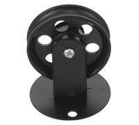 INOOMP Poulie de Plafond pour Lampe Suspendue Noire Accessoire DIY Vintage pour Suspension Luminaire Système Poulie Lustre Décoratif avec Roulement à Billes Support Câble Robuste et