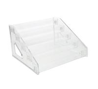 INOOMP Présentoir Acrylique Transparent Niveaux avec Grand Espace de Rangement Étagère Moderne pour Médailles Badges et Objets de Collection Support Rigide et Organisé pour Table