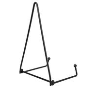 INOOMP Présentoir Mural en Métal Noir Moyen pour Assiettes, Support Polyvalent pour Cadres Photo et Œuvres D'art, Porte-assiettes Stable et Pliable pour Présentation Décorative, 1 Pièce