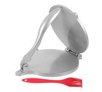 INOOMP Presse à Pâte Manuelle en Alliage D’aluminium, Modèle Précis | Usage Polyvalent pour Pâte et Peau de Ravioli, Facile à Nettoyer, Argenté, avec Pinceau Silicone