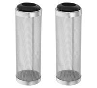 INOOMP Protection de Filtre Aquarium en Acier Inoxydable 2pcs Maille Fine pour Prévention des Débris, Adapté aux Crevettes et Poissons en Milieu Aquatique Tropical