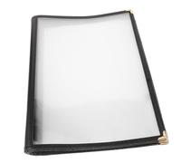 INOOMP Protège-menu Transparent PVC Rigide avec Coins Décoratifs Porte-catalogue Prix et Carte de Restaurant Élégant Résistant et Facile à Nettoyer Dossier Multi-usage pour Bar et
