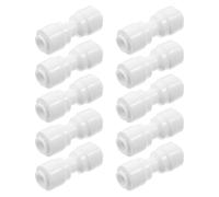 INOOMP Raccord Rapide de Brumisation 2 Pièces en PP pour Tuyau D'arrosage | Branchement Simple, Usage Jardin et Humidification Basse Pression, Blanc, Pièces Fiables, Installation Rapide