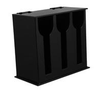 INOOMP Rack de rangement à cuillère compartiment porte-ustensiles support d'ustensile pour comptoir seau de stockage de cuillère Acrylique Noir
