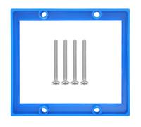 INOOMP Rallonge de boîte de prise double 1/2" - Vis incluses - Entretoise pour plaque murale d'interrupteur et boîte de prise électrique - Bleu