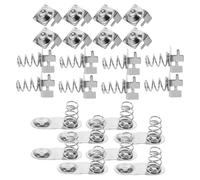 INOOMP Ressorts de Contact Batterie Microphone 8 Pièces, Plaques Métalliques à Ressort Polarité Positive-négative, Remplacement pour Boîtier Piles Aa, Conductivité Élevée, Usage