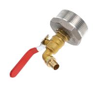 INOOMP Robinet pour Cuve Laiton Résistant Adaptateur IBC avec Joint Étanche pour Récupérateur Eau Pluie Installation Facile sans Outil