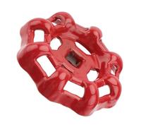 INOOMP Robinet Vanne à Main 7 X 7 MM Poignée de Roue en Fonte Rouge, Conçue pour Vanne à Volant et Usage sur Portail ou Tuyau d'Arrosage