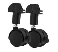 INOOMP roulettes De Remplacement pour Cage d'animaux 2 Pcs Roues Pivotantes Plastique Robuste Compatibles Moquette Et Parquet pour Cages De Chats Et Chiens Facile à Installer