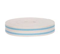 INOOMP Ruban à Rayures en Coton Naturel Bleu Marine, 10 Yards, Non Décolorant et Facile à Travailler, pour Emballages Présents et Décorations de Bouteilles