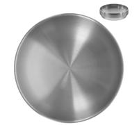 INOOMP Saladier Inox Argenté à Double Paroi, Bol Multifonction Élégant | Acier Inoxydable, Bords Lisses et Finition Soignée, Prise en Main Confortable, Usage Bar et Maison