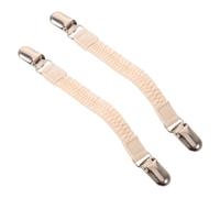 INOOMP Sangle Arrière Beige pour Mules et Sabots, Ajustable avec Bande Élastique et Boucle Métallique, Fixation Facile pour Usage Intérieur et Extérieur