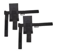 INOOMP Sangles de Pédale Ajustables pour Vélo d'exercice Noir en Nylon et Polyester pour Rééducation et Entraînement des Jambes, Adaptées aux Seniors et Patients