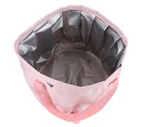 INOOMP Seau de Bain Pliable Pieds 1 Grand Format Rose Triangulaire Portable Bain de Pieds Voyage Camping Paquet de Rangement Multifonction