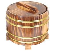 INOOMP Seau de Riz Vapeur avec Couvercle Insert Inox pour Cuisine Japonaise et Coréenne Récipient de Stockage Pratique pour Sushi et Sashimi
