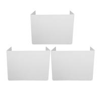 INOOMP Séparateur de Bureau 3 Pièces en Plastique Blanc Panneau de Confidentialité Surface Effaçable pour Élèves et Étudiants pour Examens et Travail Collaboratif