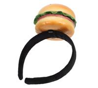 INOOMP Serrage-tête Hamburger en Éponge Légère, Bandeau Fantaisie Couleur Vive, Accessoire Cheveux pour Fête, Cosplay et Festivals, Couvre-chef Original et Confortable