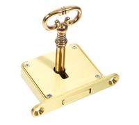 INOOMP Serrure Tiroir Laiton Vintage Carré avec Clé Verrou Meuble Robuste et Élégant pour Bureau et Cabinet Serrure Meuble avec Blocage Sécurisé pour Portes