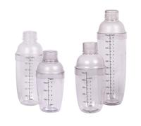 INOOMP Set de 4 Shakers à Cocktails en PC avec Finition Mate, Gradués Mesure Précise, Capacité 300ml à 1000ml, pour Bar et Maison