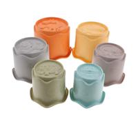 INOOMP Set de Gobelets Empilables Colorés pour Jouets de Cachette Alimentaire Réutilisables Variée Plastique Anti-Ennui pour Petits Animaux