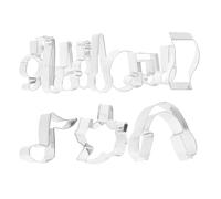 INOOMP Set en Acier Inoxydable Forme Notes de Musique pour Biscuits Antiadhésive et Facile à Démouler D'emporte-pièces pour Pâtisserie et Snacks Sains