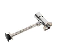 INOOMP Soupape de Chasse Manuelle en Cuivre Argenté pour Urinoir Encastré | Compatibilité, Installation Facile, Rénovation Salle de Bain, Usage sur Réservoirs et Vannes