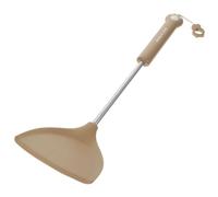 INOOMP Spatule en Silicone Antiadhésive 4 Pièces Marron Résistant Haute Température, Ustensiles Cuisine pour Wok et Cuisson Quotidienne, Manche Long Ergonomique pour Maison et Restaurant