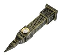INOOMP Statue Big Ben en Alliage Métal Vintage, Ornement Décoratif Bronze Vieilli Vert, Modèle Miniature Souvenir Londres pour Décoration Intérieure Bureau, Objet de Collection