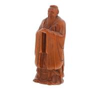 INOOMP Statue Confucius Sculpté Chic Ornement Unique pour Décoration Bureau et Maison Figurine Artisanale Vintage de