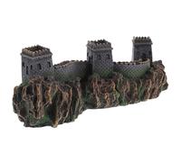 INOOMP Statue Miniature en Résine Château de Chine pour Aquarium, Modèle Décoratif 22,5 X 7,5 X 7,5 Cm, Décoration D’Aquarium Asiatique, Ornement de Paysage Culturel pour Poisson Betta