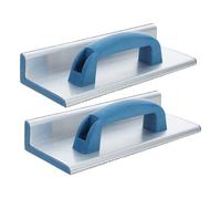 INOOMP Support Auto-adhésif pour Papier Abrasif 2 Pièces, Outil de Ponçage Manuel pour Angles de Murs et Surfaces Planes, Poignée Ergonomique en Plastique, Compatible Couleur Aléatoire