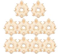 INOOMP Support Boule Cristal en Bois, Lot de 10 Socles Ronds Stables, Base Naturelle pour Décoration Bureau et Salon, Présentoir Créatif pour Sphères et Objets Artisanaux