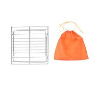 INOOMP Support de Barbecue Pliable Acier Inoxydable Résistant Chaleur et Corrosion Accessoire pour Camping et Activités en Plein Air