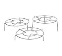 INOOMP Support de Cuisson Vapeur en Acier Inoxydable 3 Pièces Design Tripode, Plateau Multi-usage et Porte-œufs pour Wok et Autocuiseur Électrique