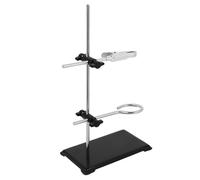 INOOMP Support de Laboratoire en Fer avec Base Carrée Porte-tubes à Essai pour Chimie Pince pour Support de Laboratoire pour Expériences Scientifiques et Labo Chimie Polyvalent et Stable