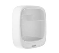 INOOMP Support de Rangement Mural sans Perforation Solution de Rangement en Plastique et Fer, Étagère Murale Blanche Design Simple et Pratique pour Salle de Bain