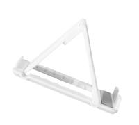 INOOMP Support de Téléphone Portable Support de Téléphone de Bureau Créatif Pliable Réglable en Abs Blanc pour Tablette et Ordinateur Portable, Salon et Table Basse