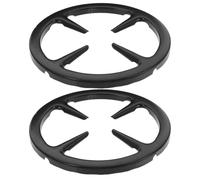 INOOMP Support Métallique Noir pour Cafetière et Gazinière à Gaz, Base Stable et Surface Lisse sans Bavures, 2 Pièces pour Cuisiner et Préparer le Café la Maison