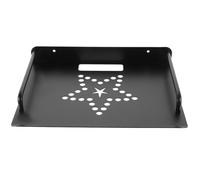 INOOMP Support Mural en Aluminium Spatial Noir 28,5x21 Cm pour Routeur et Projecteur, Étagère Flottante Ventilée pour Rangement Multimédia, Rack de Rangement pour Routeur et Petit