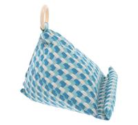 INOOMP Support pour Ordinateur Portable sur Genoux et Coussin Triangulaire Vert en Coton et Lin, Léger et Pratique, Compatible Téléphone et Livre, pour Lecture la Maison