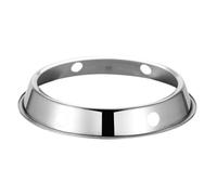 INOOMP Support rond pour wok sur cuisinière à gaz, grille de support de 27 cm en acier inoxydable pour woks, universel pour brûleur, de cuisson stable compatible avec les cuisinières.