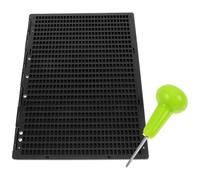 INOOMP Tablette D’écriture en Braille Réutilisable pour Aveugles 27 Lignes 30 Cellules Plastique Robuste avec Stylet Portable pour Apprentissage et Étude des Personnes Malvoyantes