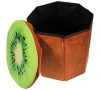 INOOMP Tabouret Pliable en Tissu à Motif Fruitier, Tabouret Créatif en Forme de Fruit, Boîte de Rangement Pratique pour Salon et Maison