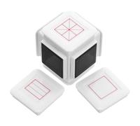 INOOMP Tampon D'écriture à Six Faces pour Garçon et Filles Motifs Clairs, en Abs Blanc, Outil D'exercice de Lignes D'écriture pour Devoirs et Classe Élémentaire