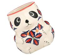 INOOMP Tasse à Cocktail Tiki Panda en Céramique 480 Ml, Design Tridimensionnel Unique, Socle Solide, pour Fêtes Hawaïennes et Banquets