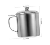 INOOMP Tasse Inoxydable avec Couvercle et Poignée Double Paroi Isolante pour Garçon Fille Réutilisable et Sécurisée pour École et Maison