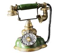 INOOMP Téléphone Rotatif Vintage Résine Modèle Décoratif Rétro pour Maison et Bureau Ornement Créatif Vert pour Salon et Chambre
