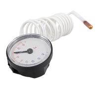 INOOMP Thermomètre Mural Numérique Portable Maison Affichage Digital Précis, Forme Ronde en Verre et Plastique, pour Salle de Bain et Intérieur