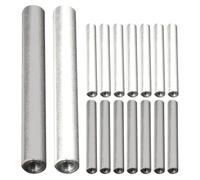 INOOMP Tiges D'anode en Fer et Aluminium Argenté pour Électrolyseur, Pack de 16 Pièces, Usage Polyvalent pour Expériences en Laboratoire et Production Industrielle